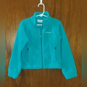Columbia Turqoise Fleece Jacket Sz Xxs